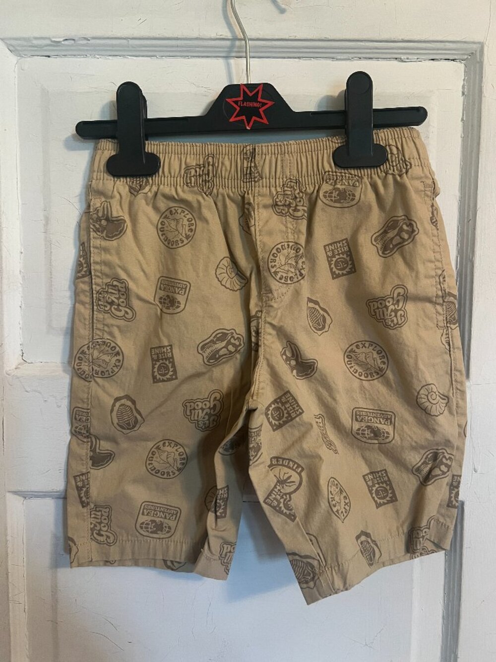 Outdoor Explorer Print Khaki 365Kids Boy's Shorts - 6